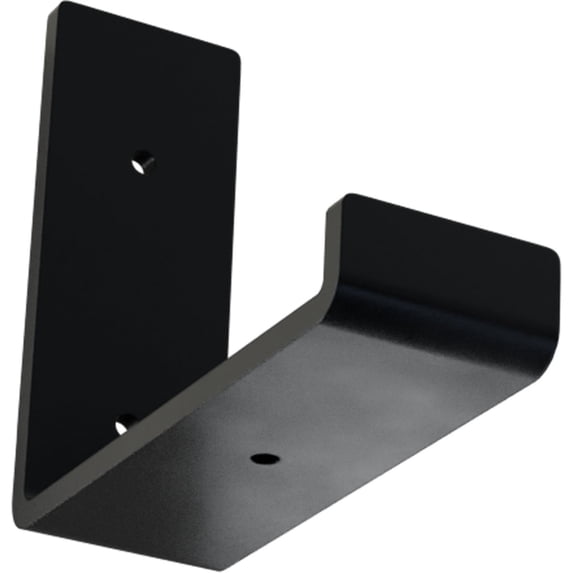 Ekena Millwork 2"W x 6"D x 5 1/2"H Steel Hanging Shelf Bracket, Powder Coated Black