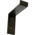 thumbnail image 1 of Ekena Millwork 2"W x 6"D x 6 1/4"H Steel Truss Shelf Bracket, Antiqued Warm Silver, 1 of 11