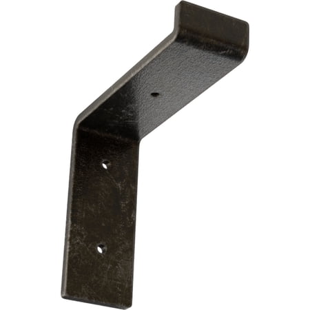 Ekena Millwork 2"W x 6"D x 6 1/4"H Steel Truss Shelf Bracket, Antiqued Warm Silver