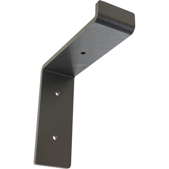 Ekena Millwork 2"W x 6"D x 6 1/4"H Steel Truss Shelf Bracket, Hammered Gray