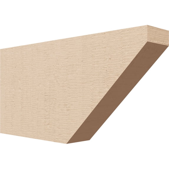 Ekena Millwork 2"W x 6"H x 12"L Concord Woodgrain TimberThane Rafter Tail, Primed Tan
