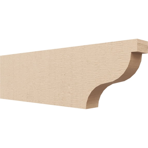 Ekena Millwork 2"W x 6"H x 20"L Garner Woodgrain TimberThane Rafter Tail, Primed Tan