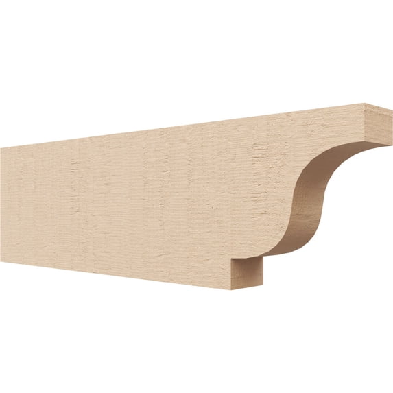 Ekena Millwork 2"W x 6"H x 20"L Newport Woodgrain TimberThane Rafter Tail, Primed Tan