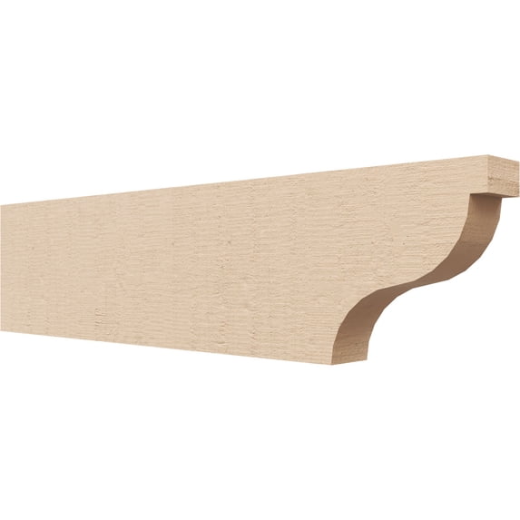 Ekena Millwork 2"W x 6"H x 24"L Garner Woodgrain TimberThane Rafter Tail, Primed Tan