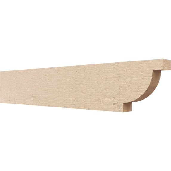 Ekena Millwork 2"W x 6"H x 32"L Alpine Woodgrain TimberThane Rafter Tail, Primed Tan