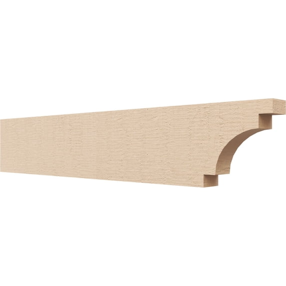 Ekena Millwork 2"W x 6"H x 32"L Mediterranean Woodgrain TimberThane Rafter Tail, Primed Tan