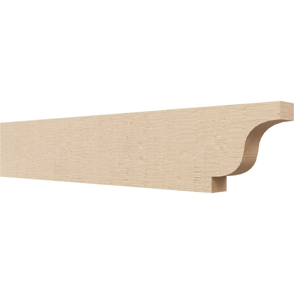 Ekena Millwork 2"W x 6"H x 32"L Newport Woodgrain TimberThane Rafter Tail, Primed Tan