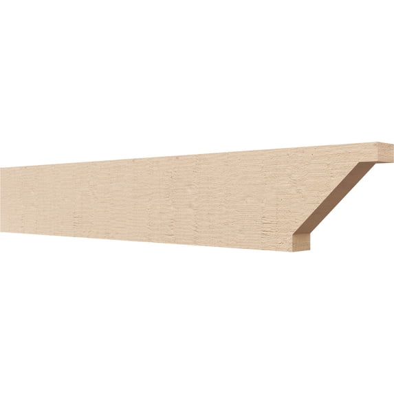 Ekena Millwork 2"W x 6"H x 36"L Burlington Woodgrain TimberThane Rafter Tail, Primed Tan