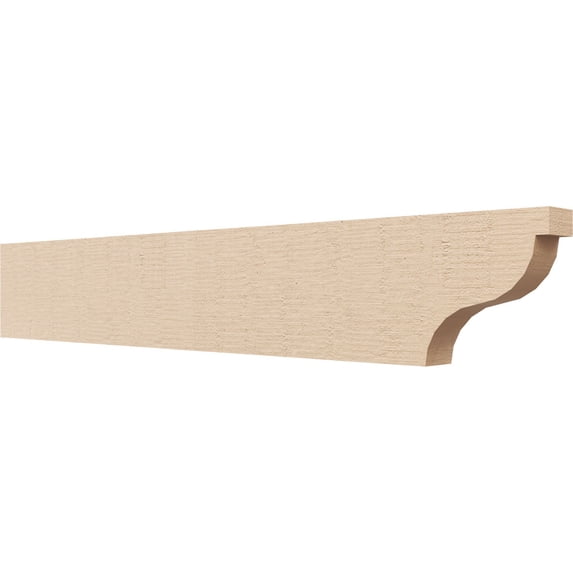 Ekena Millwork 2"W x 6"H x 36"L Garner Woodgrain TimberThane Rafter Tail, Primed Tan