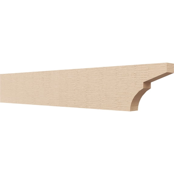 Ekena Millwork 2"W x 6"H x 36"L Monterey Woodgrain TimberThane Rafter Tail, Primed Tan