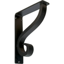 Ekena Millwork 2"W x 7 1/2"D x 10"H Ashford Triple, Wrought Iron Bracket, (Triple center brace) (2-Pack)
