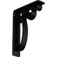 thumbnail image 1 of Ekena Millwork 2"W x 7 1/2"D x 10"H Avery Wrought Iron Bracket, (Triple center brace) (4-Pack), 1 of 5