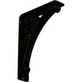 thumbnail image 1 of Ekena Millwork 2"W x 7 1/2"D x 10"H Crawley Wrought Iron Bracket, (Triple center brace) (6-Pack), 1 of 4