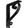 thumbnail image 1 of Ekena Millwork 2"W x 7 1/2"D x 10"H Edwards Wrought Iron Bracket, (Triple center brace), Antiqued Silver, 1 of 10