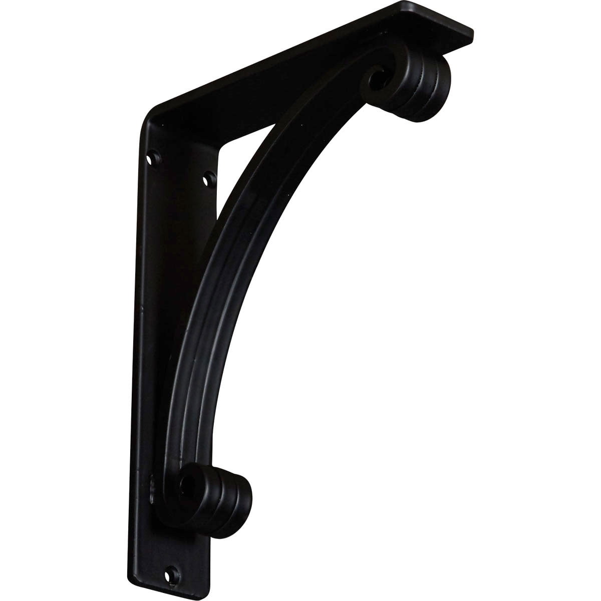 Ekena Millwork 2"W x 7 1/2"D x 10"H Legacy Wrought Iron Bracket, (Triple center brace) (4-Pack)