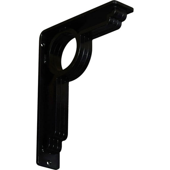 Ekena Millwork 2"W x 7 1/2"D x 10"H Maria Wrought Iron Bracket, (Triple center brace) (2-Pack)