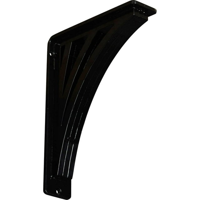 Ekena Millwork 2"W x 7 1/2"D x 10"H Nevio Wrought Iron Bracket, (Triple center brace) (6-Pack)