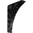 thumbnail image 1 of Ekena Millwork 2"W x 7 1/2"D x 10"H Nevio Wrought Iron Bracket, (Triple center brace), Antiqued Warm Silver, 1 of 7