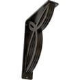 thumbnail image 1 of Ekena Millwork 2"W x 7 1/2"D x 10"H Versailles Wrought Iron Bracket, (Triple center brace), Antiqued Warm Silver, 1 of 7