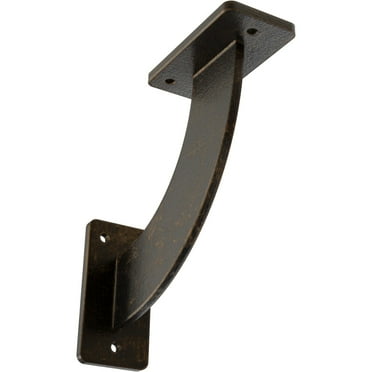 Ekena Millwork 2"W x 7"D x 7"H Bradford Steel Bracket, Antiqued Brass