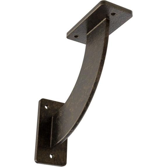 Ekena Millwork 2"W x 7"D x 7"H Bradford Steel Bracket, Antiqued Pale Gold