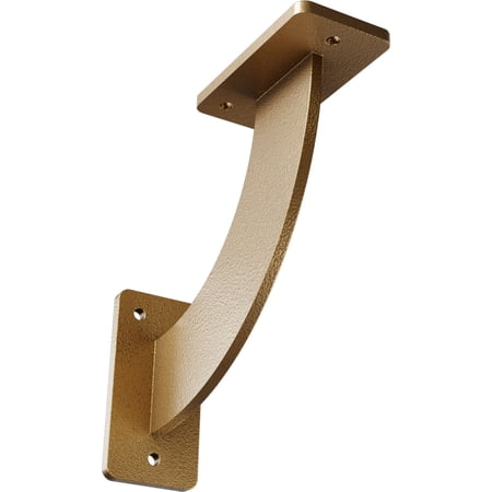 Ekena Millwork 2"W x 7"D x 7"H Bradford Steel Bracket, Hammered Gold