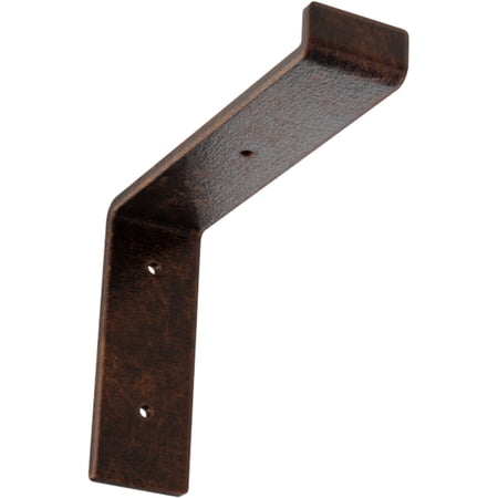Ekena Millwork 2"W x 8"D x 6 3/4"H Steel Truss Shelf Bracket, Antiqued Copper