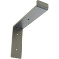 thumbnail image 1 of Ekena Millwork 2"W x 8"D x 6 3/4"H Steel Truss Shelf Bracket, Hammered Silver, 1 of 12