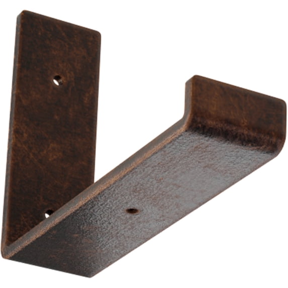 Ekena Millwork 2"W x 8"D x 6"H Steel Hanging Shelf Bracket, Antiqued Copper