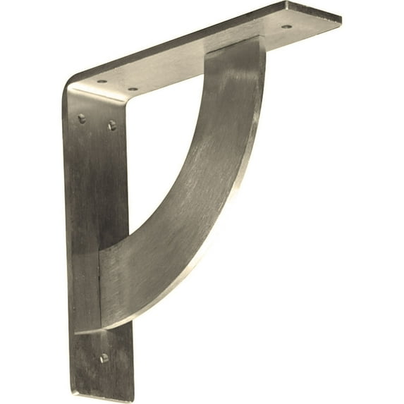 Ekena Millwork 2"W x 8"D x 8"H Bulwark Bracket, Stainless Steel (2-Pack)