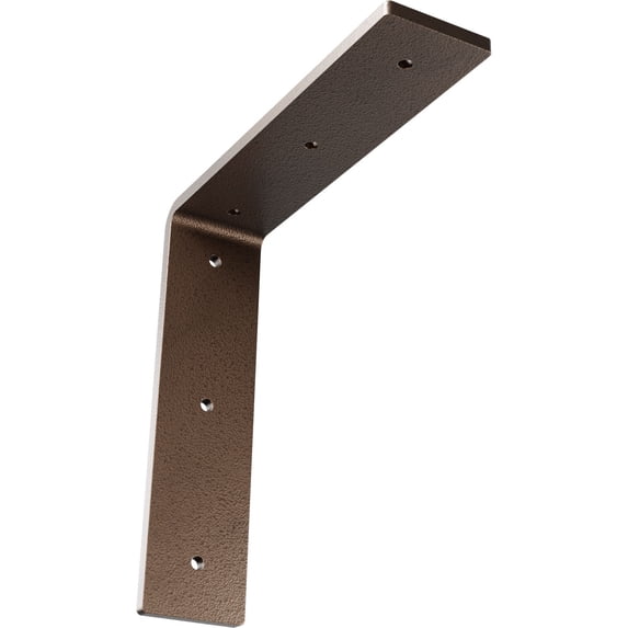 Ekena Millwork 2"W x 8"D x 8"H Hamilton Steel Bracket, Hammered Dark Bronze