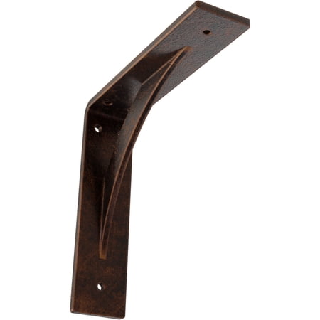 Ekena Millwork 2"W x 8"D x 8"H Legacy Steel Bracket, Antiqued Copper
