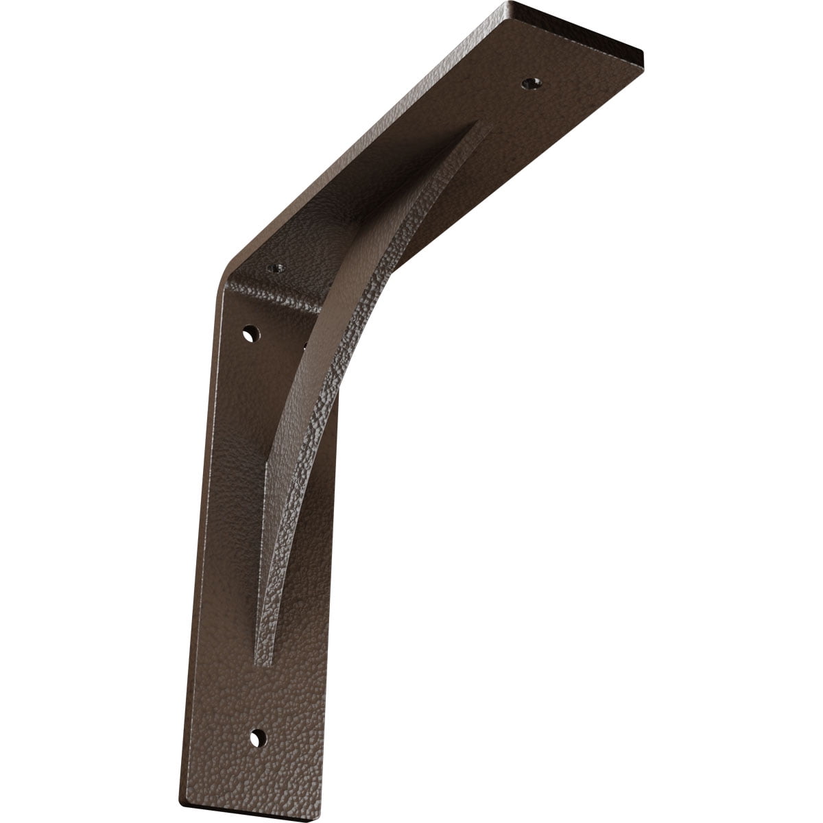 Legacy Hammered Brown 2"W x 8"D Steel Bracket for Modern Industrial Decor