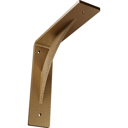 Ekena Millwork 2"W x 8"D x 8"H Legacy Steel Bracket, Hammered Gold