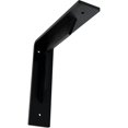 thumbnail image 1 of Ekena Millwork 2"W x 8"D x 8"H Stockport Steel Bracket, Powder Coated Black, 1 of 12