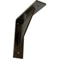 thumbnail image 1 of Ekena Millwork 2"W x 8"D x 8"H Traditional Steel Bracket, Antiqued Bronze, 1 of 13