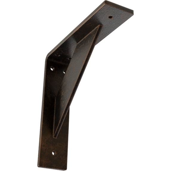 Ekena Millwork 2"W x 8"D x 8"H Traditional Steel Bracket, Antiqued Bronze