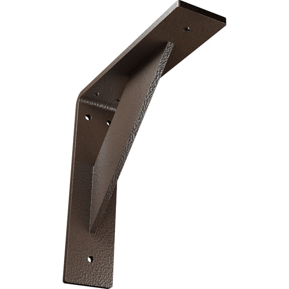 Ekena Millwork 2"W x 8"D x 8"H Traditional Steel Bracket, Hammered Brown