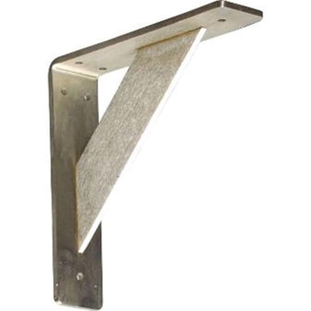 Ekena Millwork 2"W x 8"D x 8"H Traditional Steel Bracket, Unfinished
