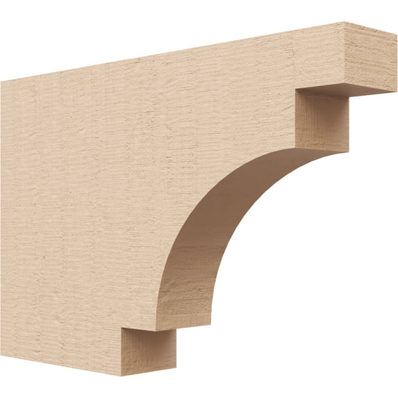 Ekena Millwork 2"W x 8"H x 12"L Mediterranean Woodgrain TimberThane Rafter Tail, Primed Tan