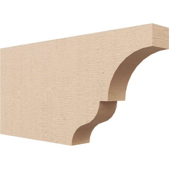 Ekena Millwork 2"W x 8"H x 16"L Asheboro Woodgrain TimberThane Rafter Tail, Primed Tan