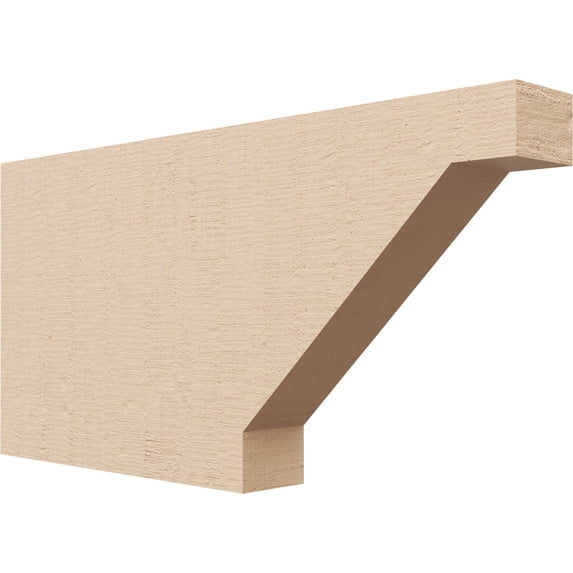 Ekena Millwork 2"W x 8"H x 16"L Burlington Woodgrain TimberThane Rafter Tail, Primed Tan