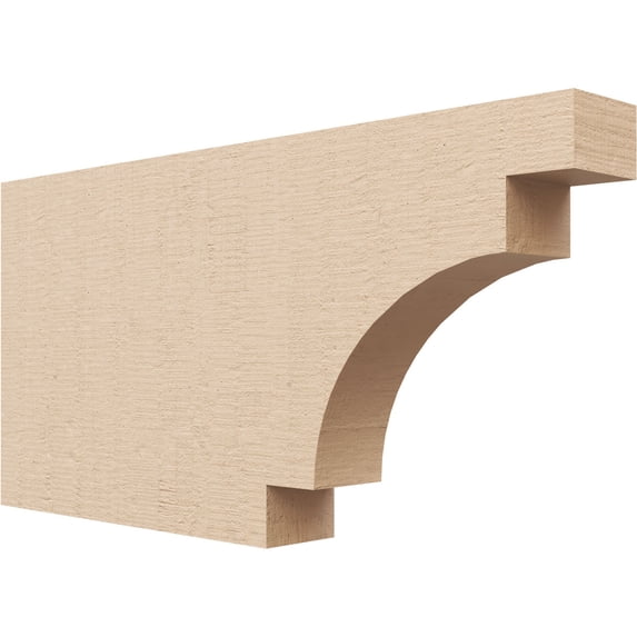 Ekena Millwork 2"W x 8"H x 16"L Mediterranean Woodgrain TimberThane Rafter Tail, Primed Tan