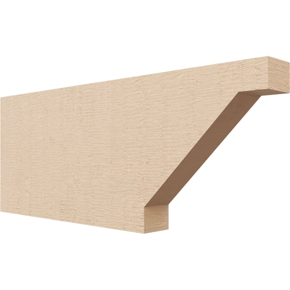 Ekena Millwork 2"W x 8"H x 20"L Burlington Woodgrain TimberThane Rafter Tail, Primed Tan