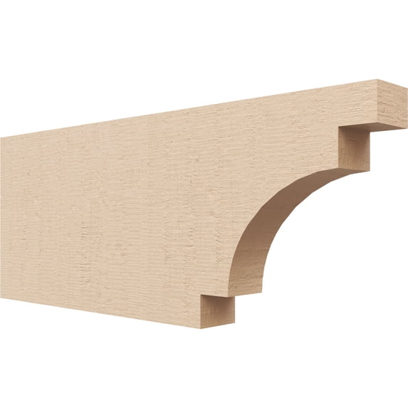 Ekena Millwork 2"W x 8"H x 20"L Mediterranean Woodgrain TimberThane Rafter Tail, Primed Tan
