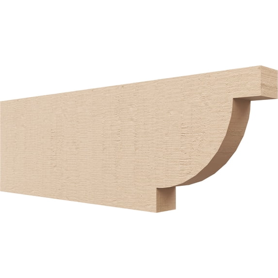 Ekena Millwork 2"W x 8"H x 24"L Alpine Woodgrain TimberThane Rafter Tail, Primed Tan
