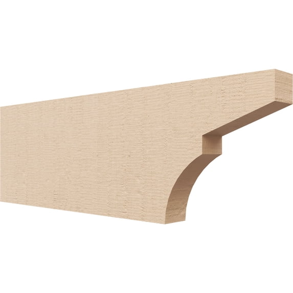 Ekena Millwork 2"W x 8"H x 24"L Monterey Woodgrain TimberThane Rafter Tail, Primed Tan
