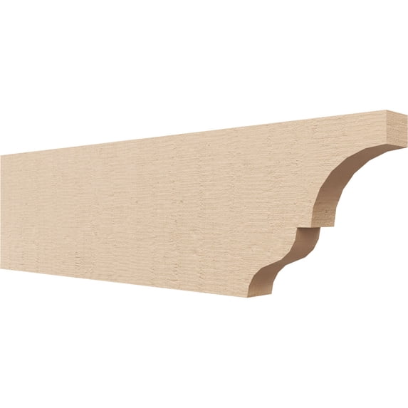 Ekena Millwork 2"W x 8"H x 28"L Asheboro Woodgrain TimberThane Rafter Tail, Primed Tan