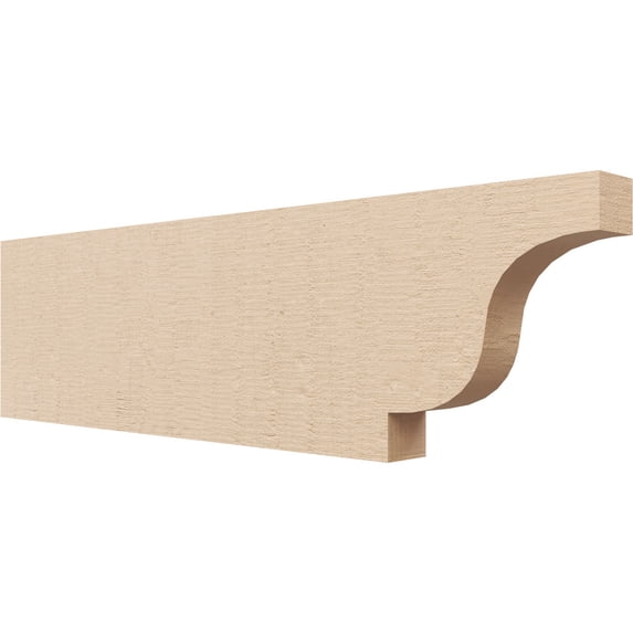 Ekena Millwork 2"W x 8"H x 28"L Newport Woodgrain TimberThane Rafter Tail, Primed Tan