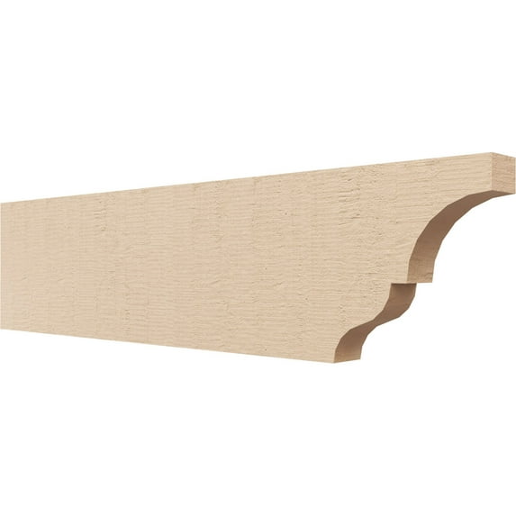Ekena Millwork 2"W x 8"H x 32"L Asheboro Woodgrain TimberThane Rafter Tail, Primed Tan